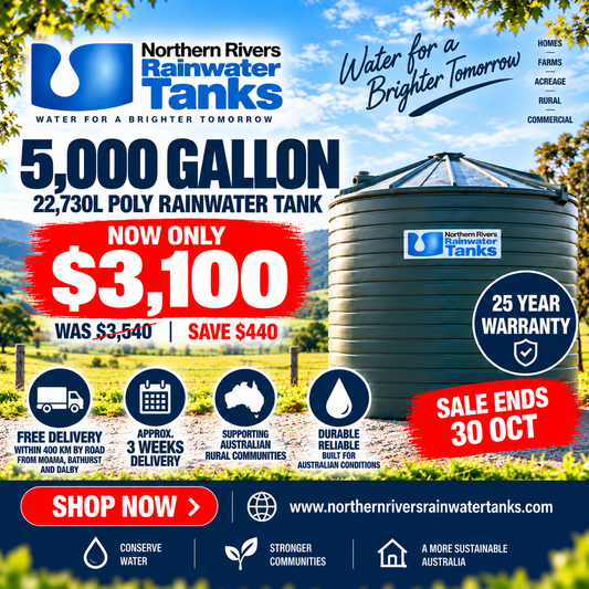 22,730L (5,000 Gallon) Poly Rainwater Tank | Clark Tanks