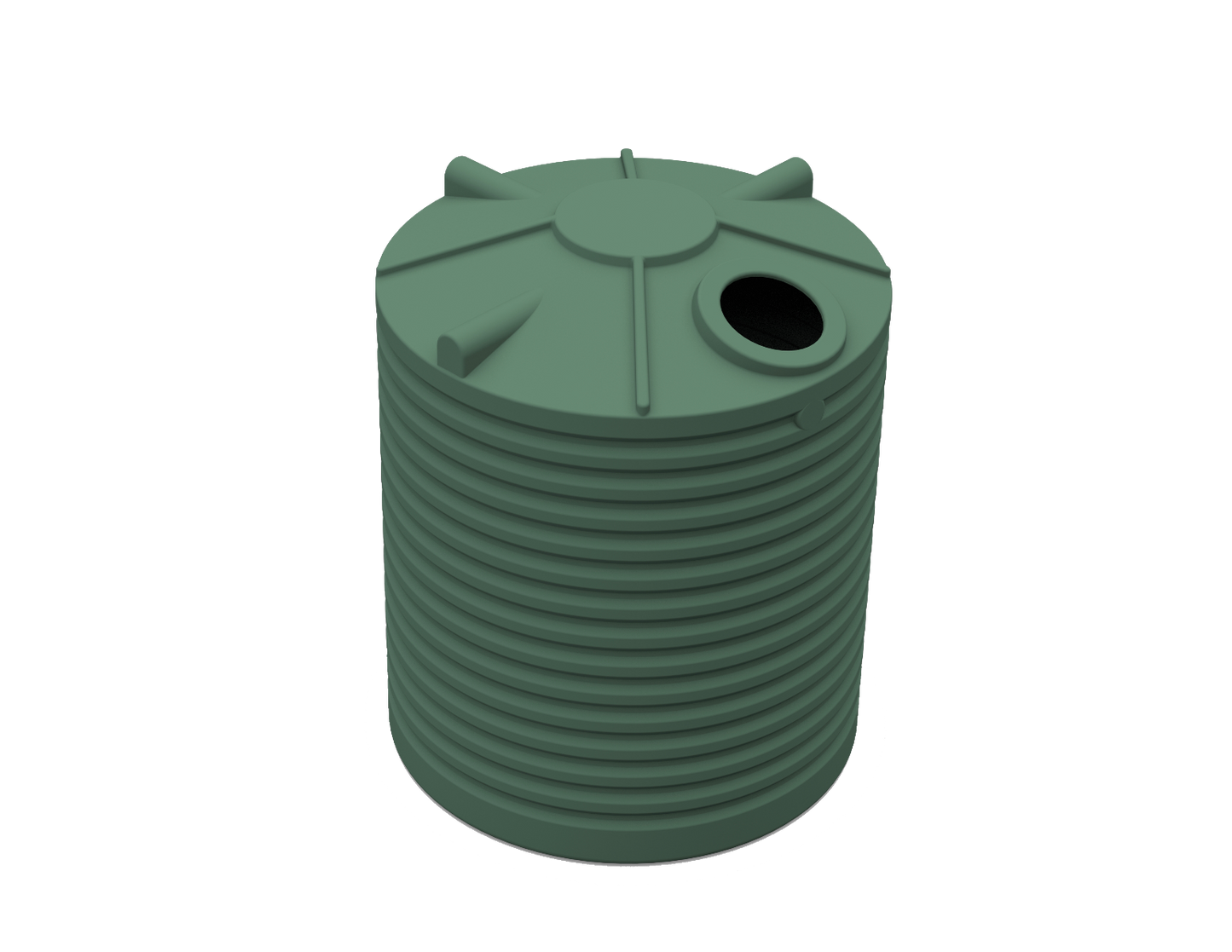 Rivergum 5,000L Clark Tanks round poly rainwater tank