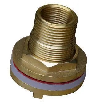 Quality brass reverse-thread outlet fitting for poly rainwater tanks